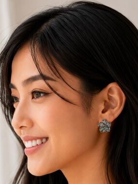 Vintage Abalone Designer Earrings